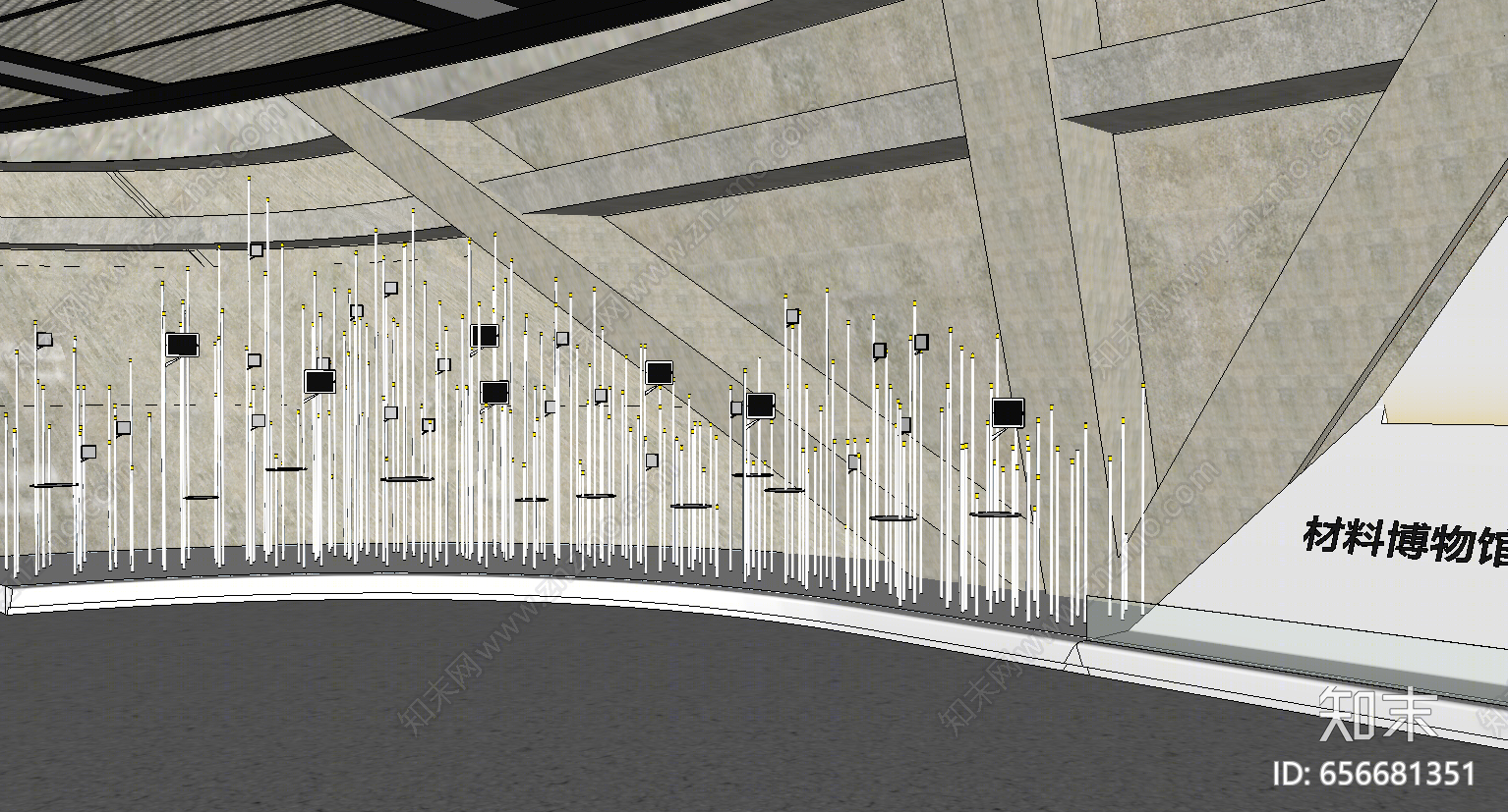 现代风格博物馆SU模型下载【ID:656681351】