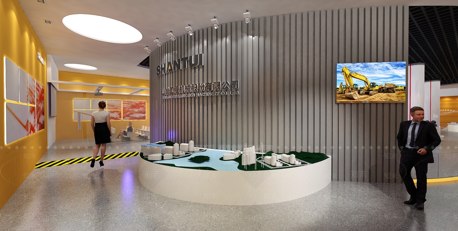 现代山东山推机械展厅3D模型下载【ID:556688482】