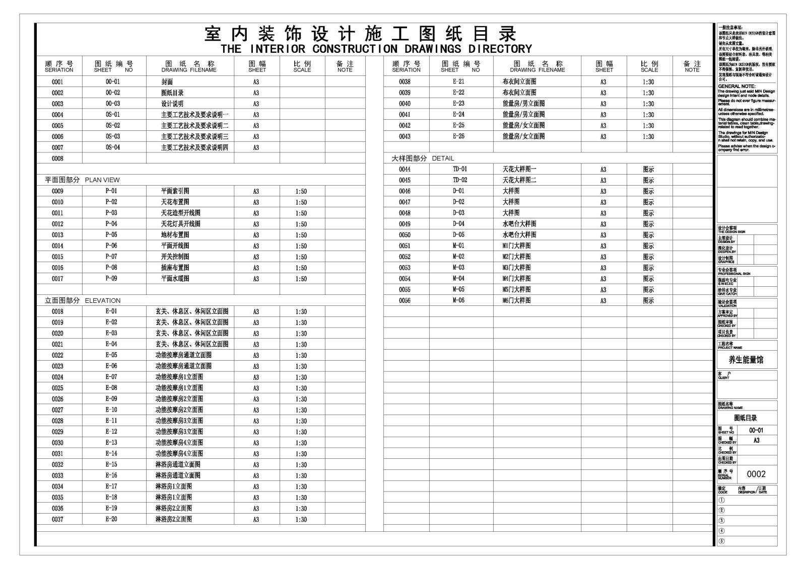 东南亚风格养生能量馆室内施工图cad施工图下载【ID:756692579】