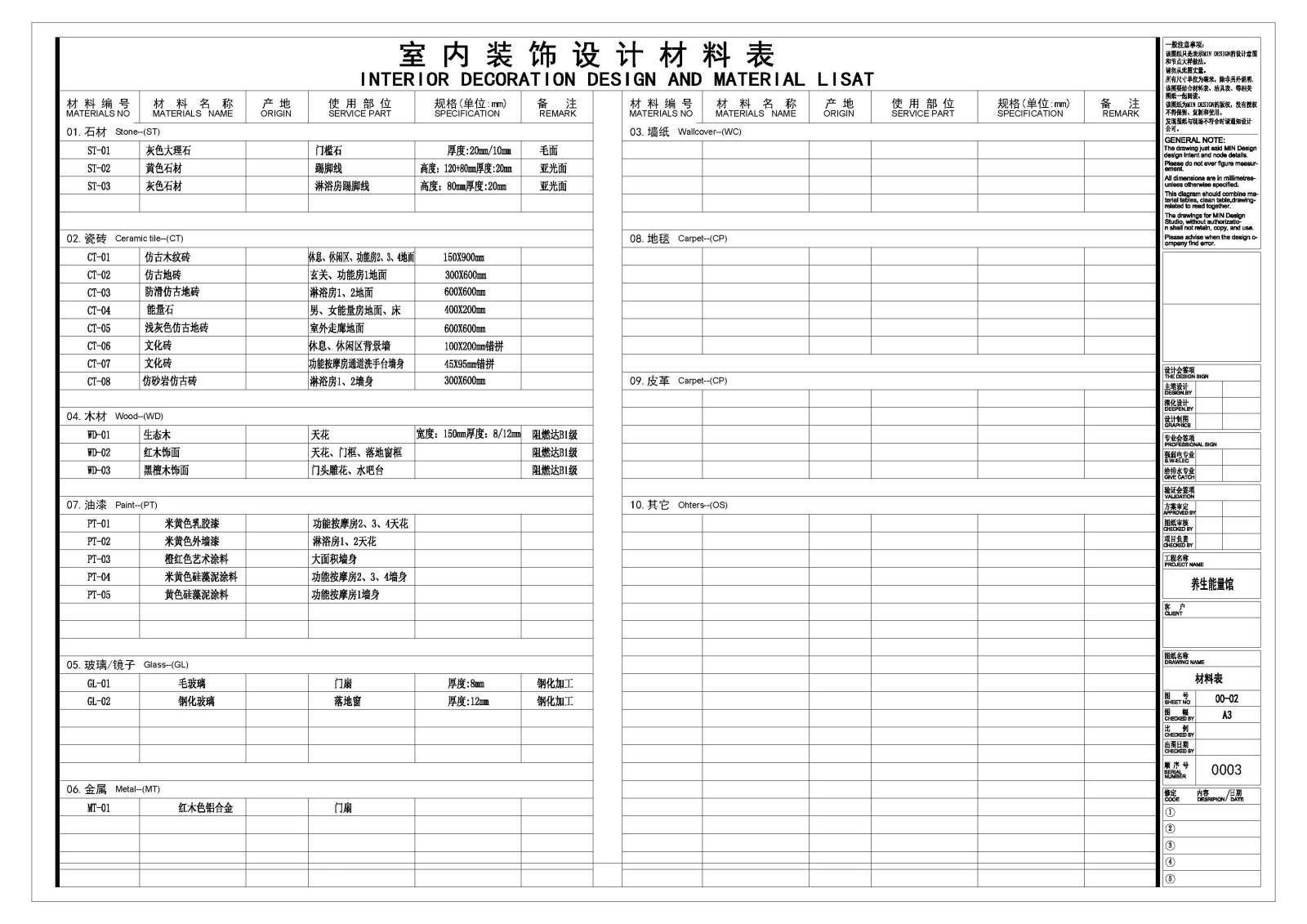 东南亚风格养生能量馆室内施工图cad施工图下载【ID:756692579】