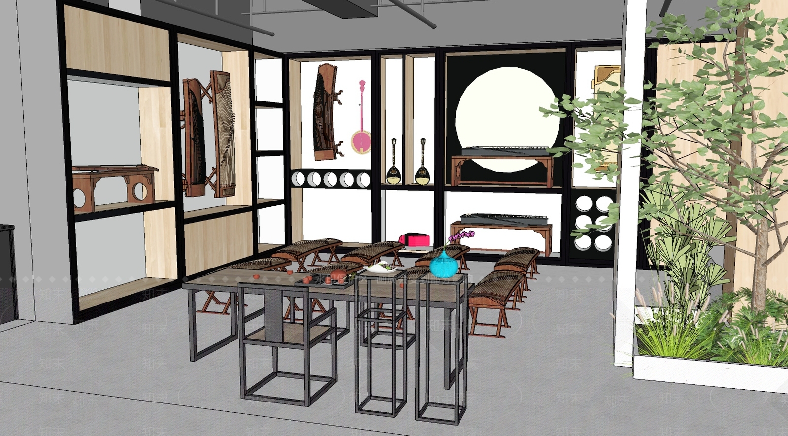 北欧风格其他展厅SU模型下载【ID:256700934】