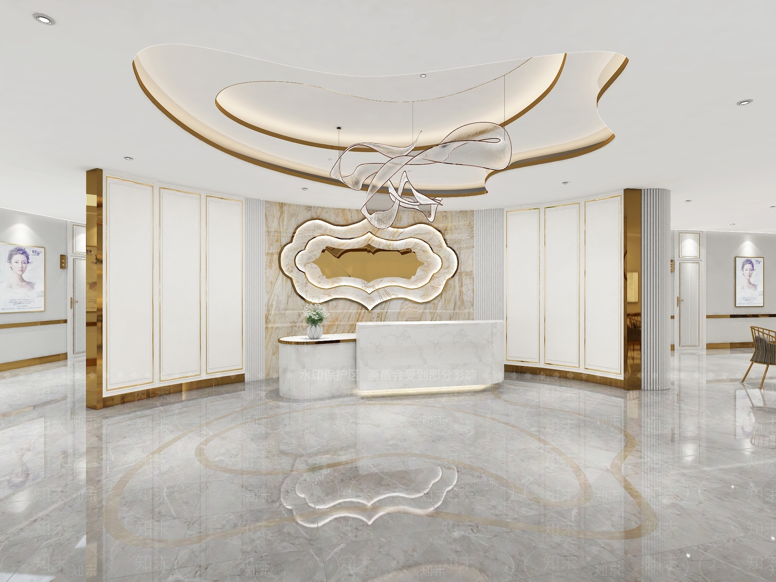 法式美容院3D模型下载【ID:956721668】