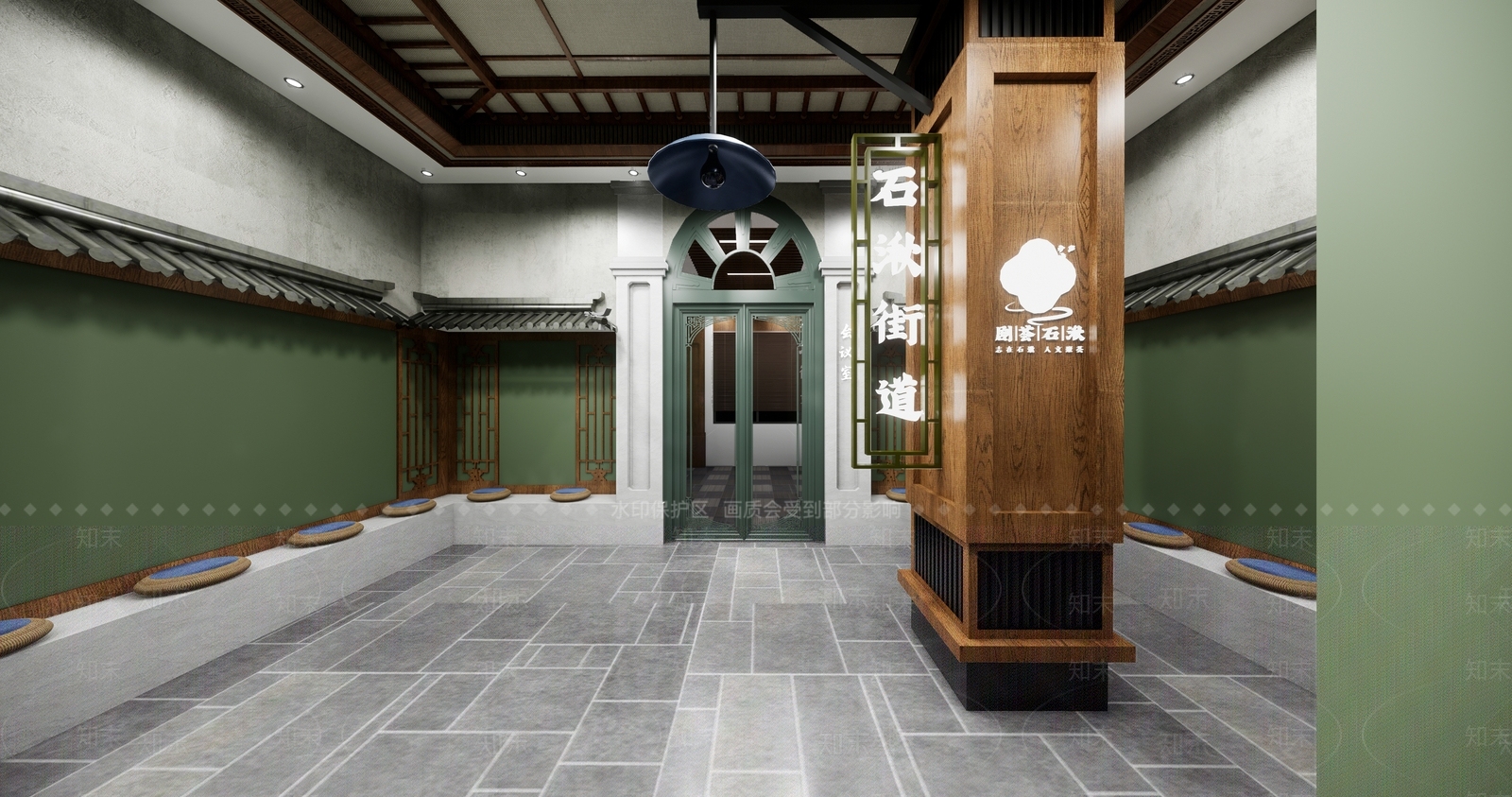 中式风格其他展厅SU模型下载【ID:256738943】
