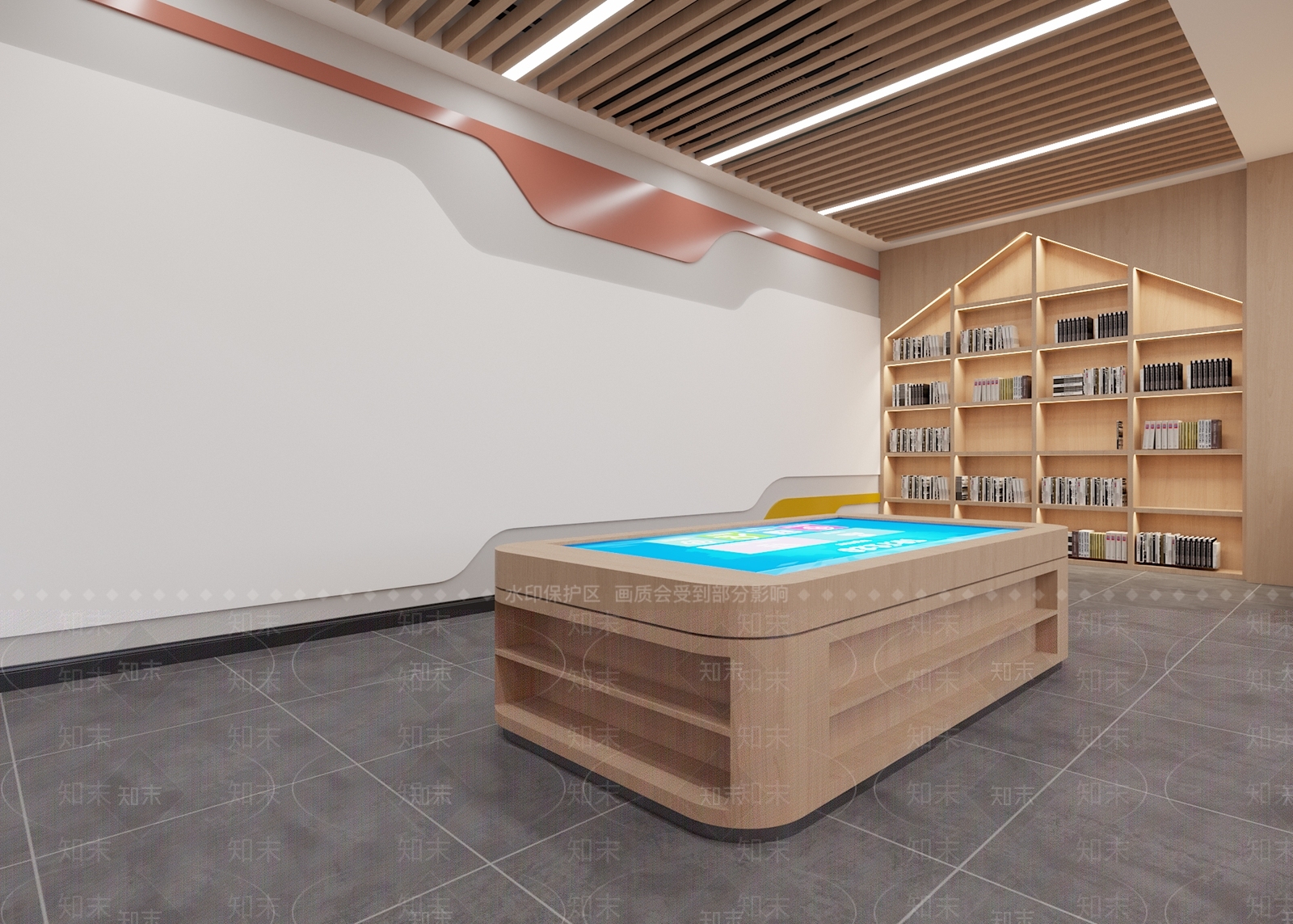 现代图书室3D模型下载【ID:856769224】