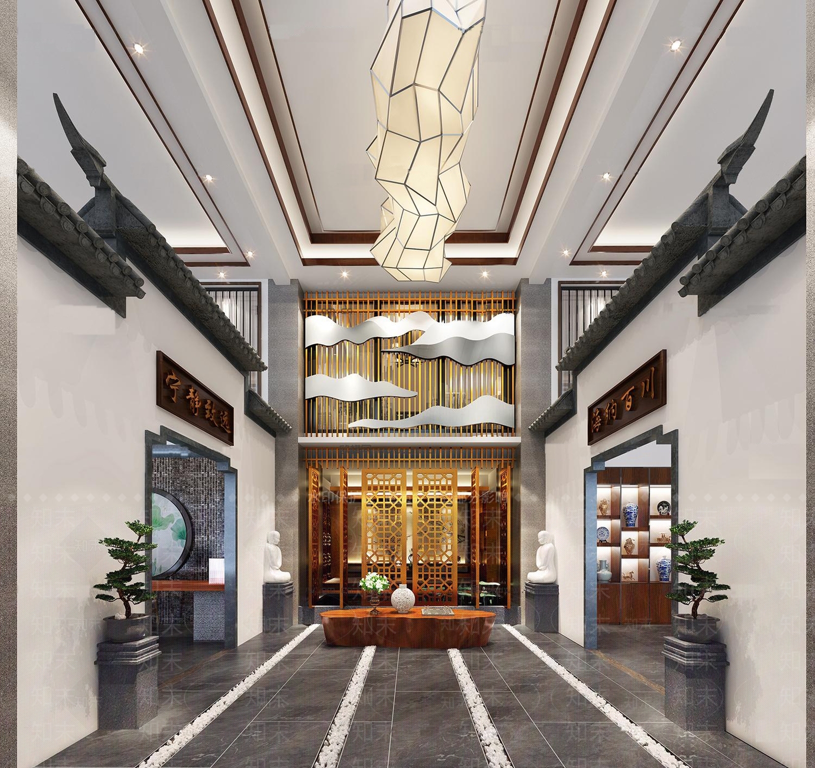 新中式陶瓷展厅3D模型下载【ID:556794490】