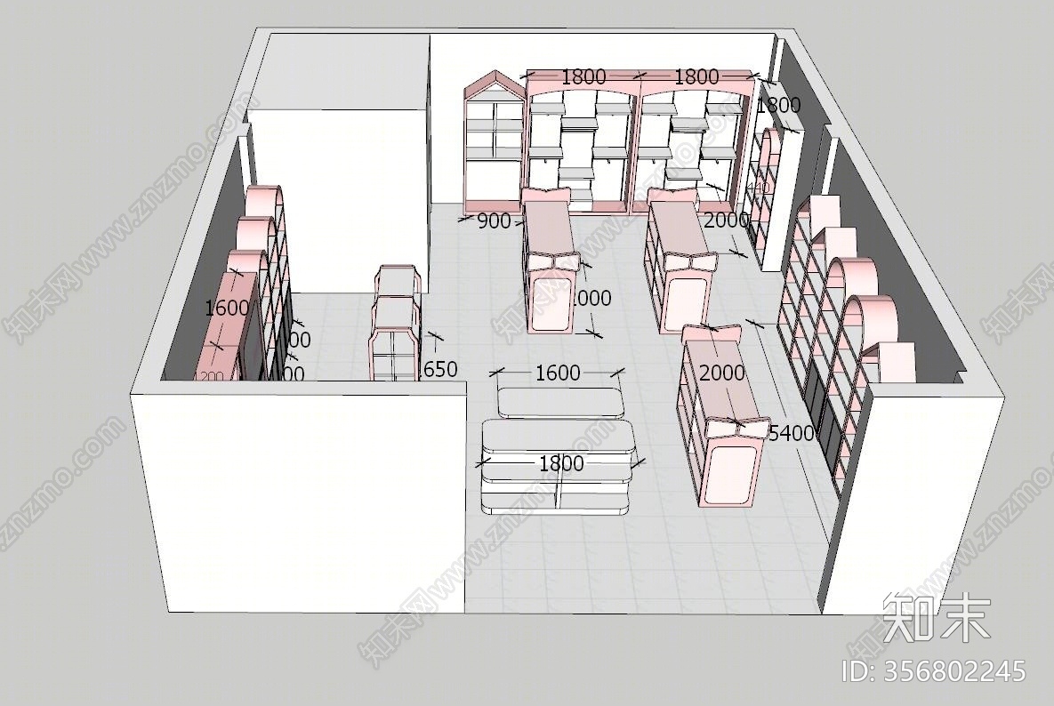 现代风格母婴店SU模型下载【ID:356802245】