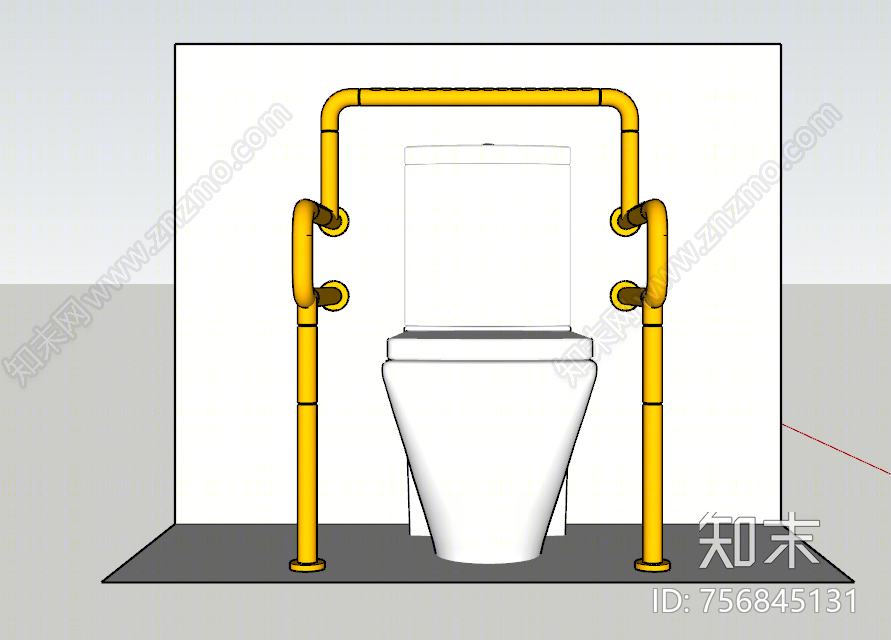 现代风格马桶SU模型下载【ID:756845131】