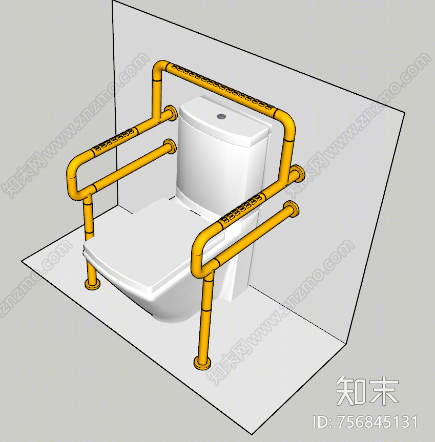 现代风格马桶SU模型下载【ID:756845131】