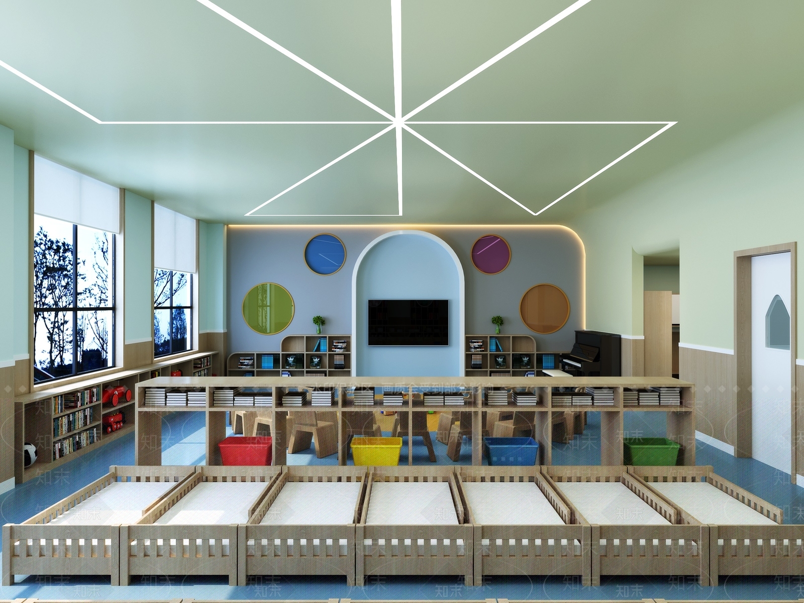 现代幼儿园教室3D模型下载【ID:556854161】