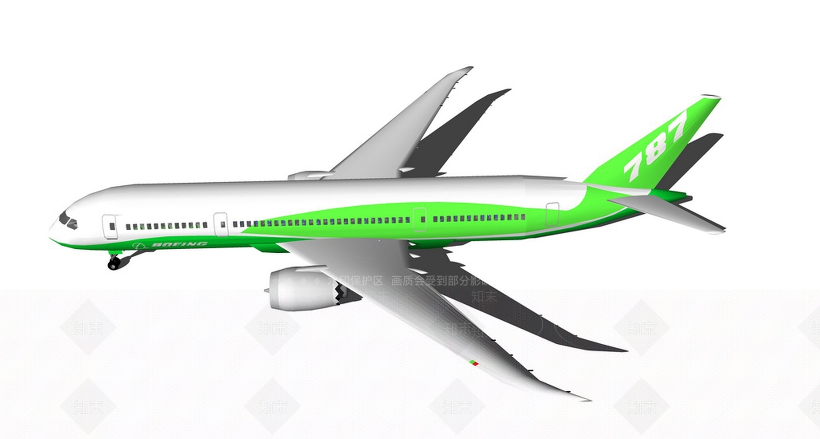 现代风格客机SU模型下载【ID:656872698】