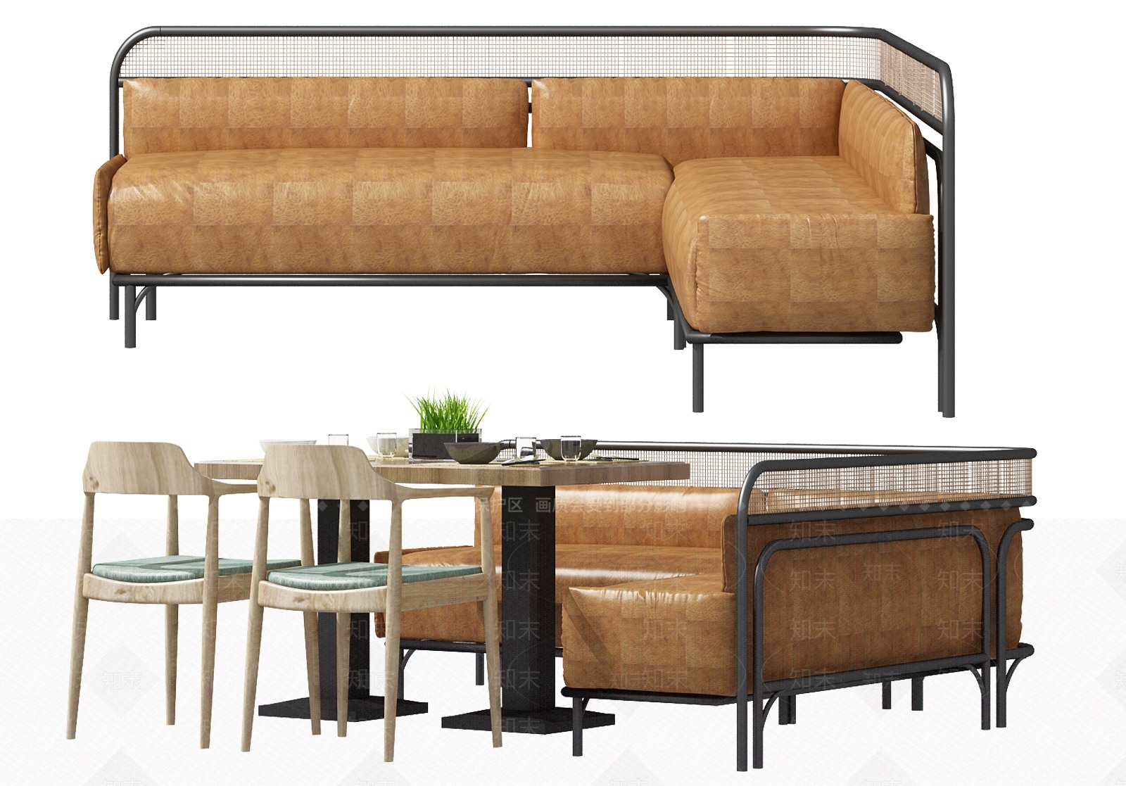 中式包间餐吧椅3D模型下载【ID:656909363】