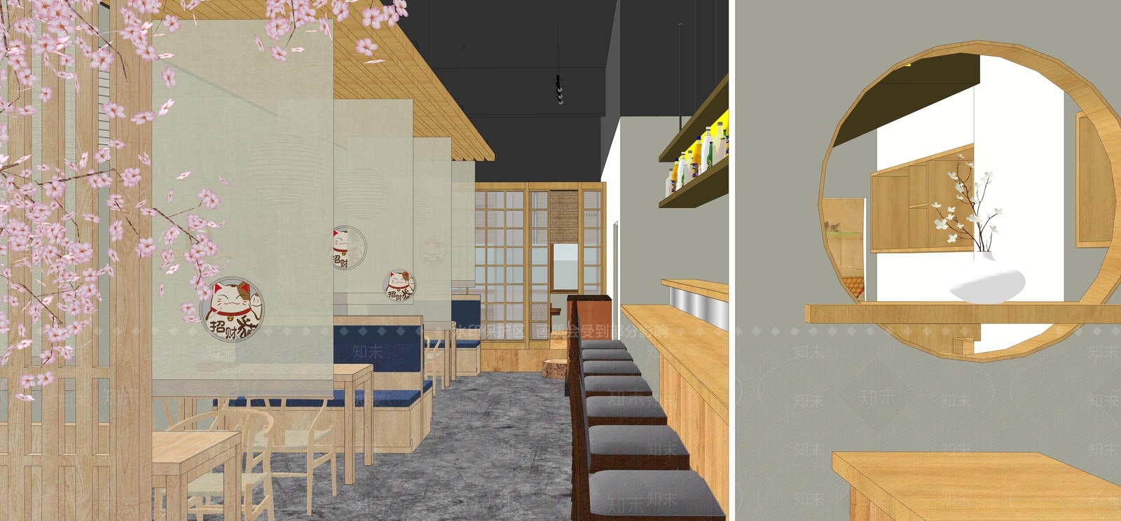 日式风格寿司店SU模型下载【ID:756910899】