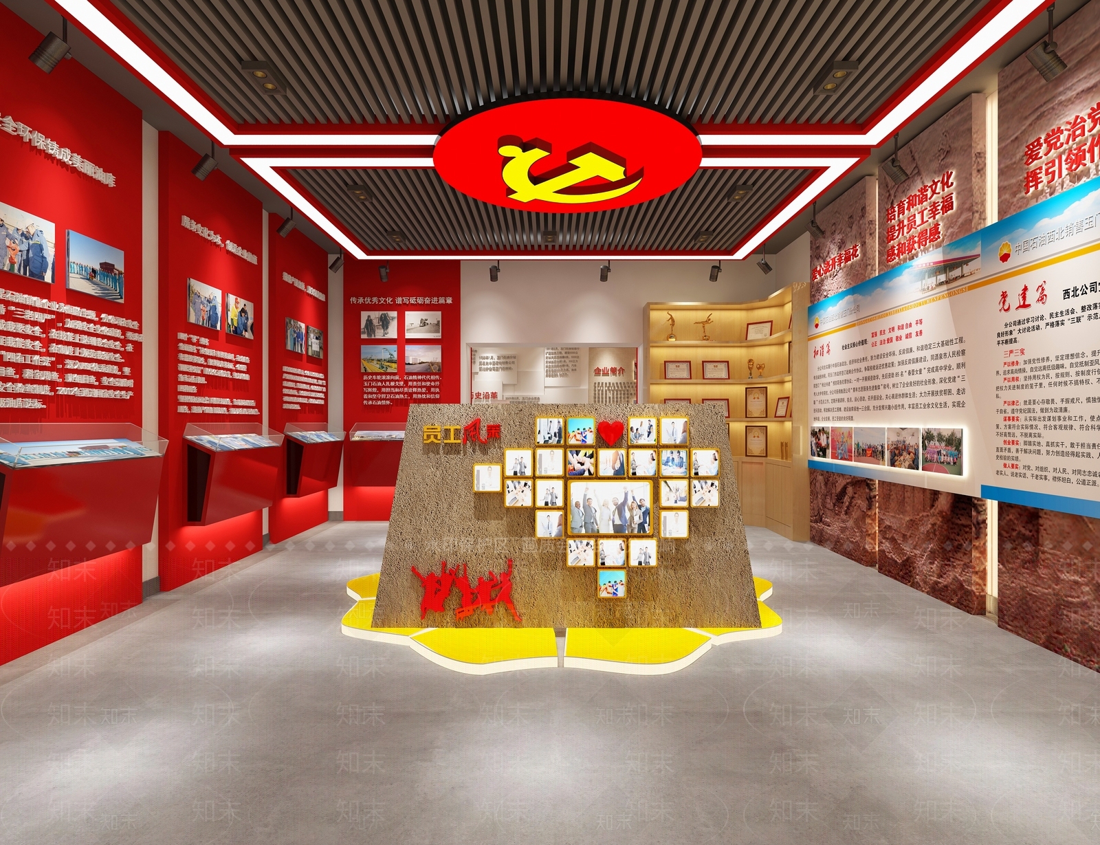 现代党建展厅3D模型下载【ID:556919401】