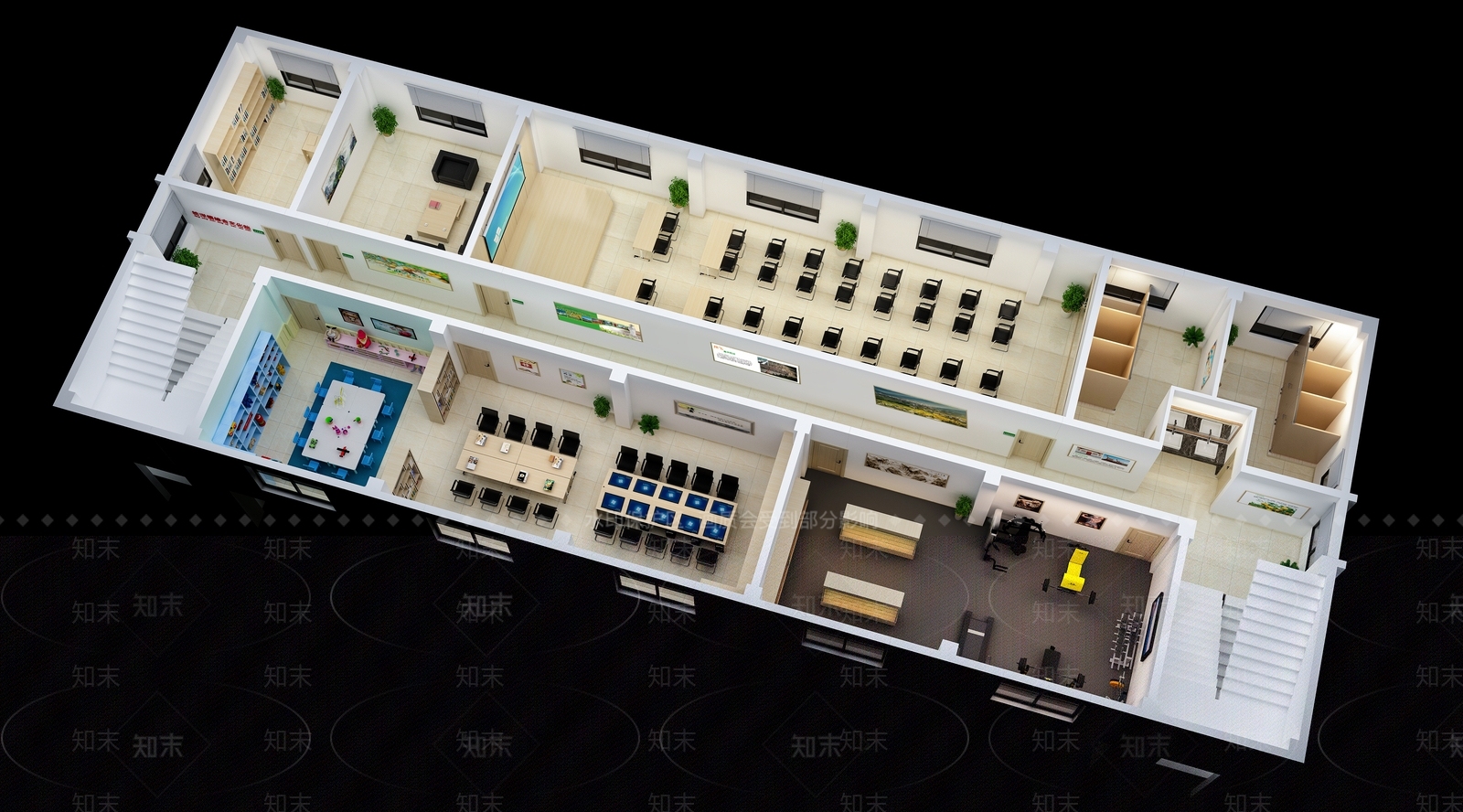 现代综合文化站3D模型下载【ID:556920019】