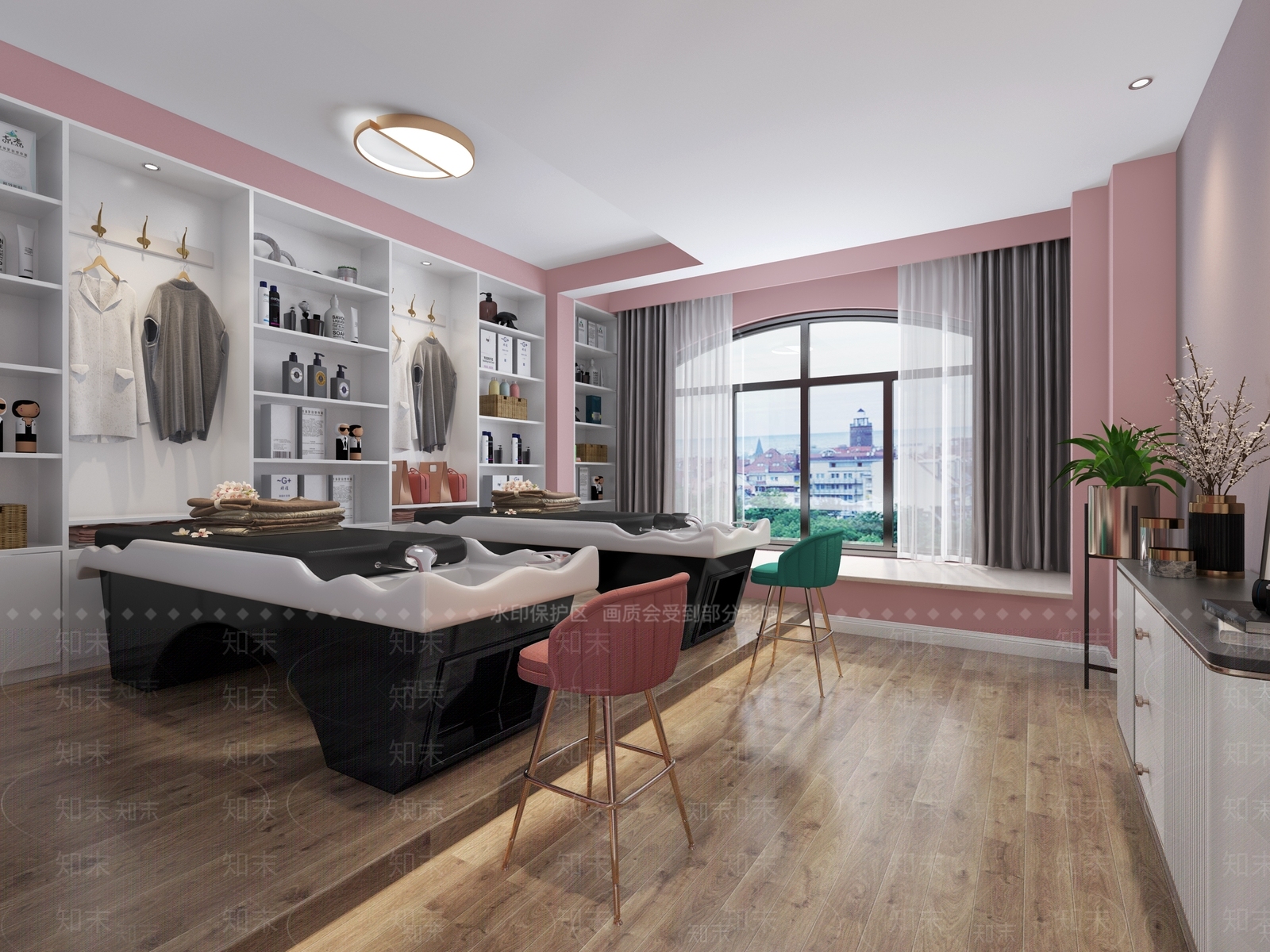 现代网红理发店3D模型下载【ID:956922751】