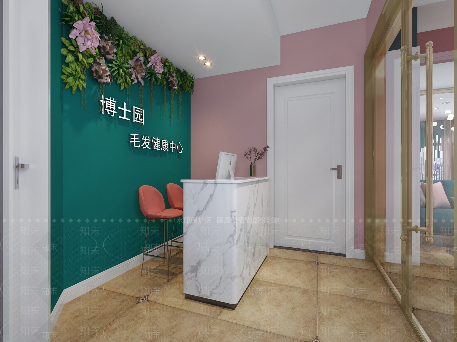 现代网红理发店3D模型下载【ID:956922751】