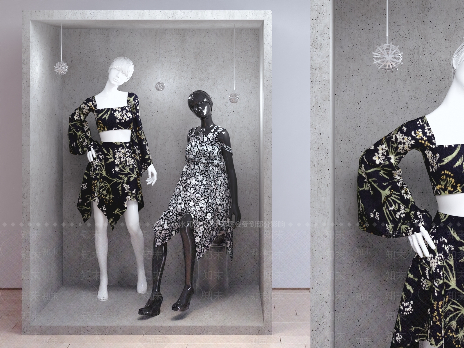 现代服装店模特3D模型下载【ID:156922892】