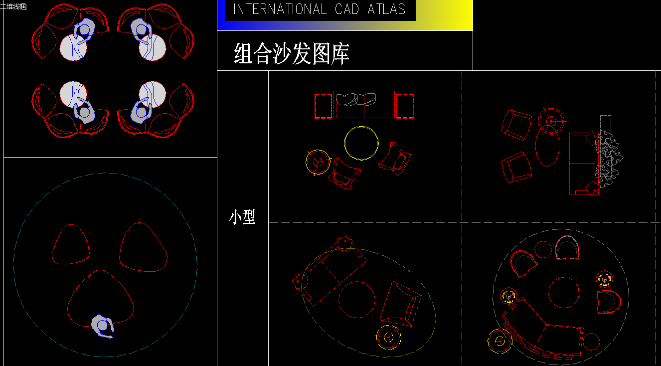 现代异形沙发CAD图库施工图下载【ID:956953858】