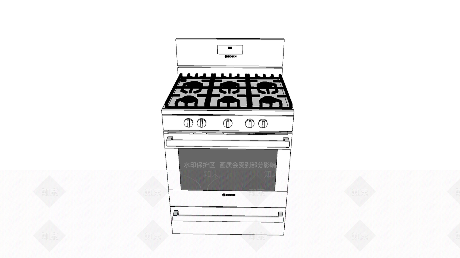 现代风格灶台SU模型下载【ID:856960176】
