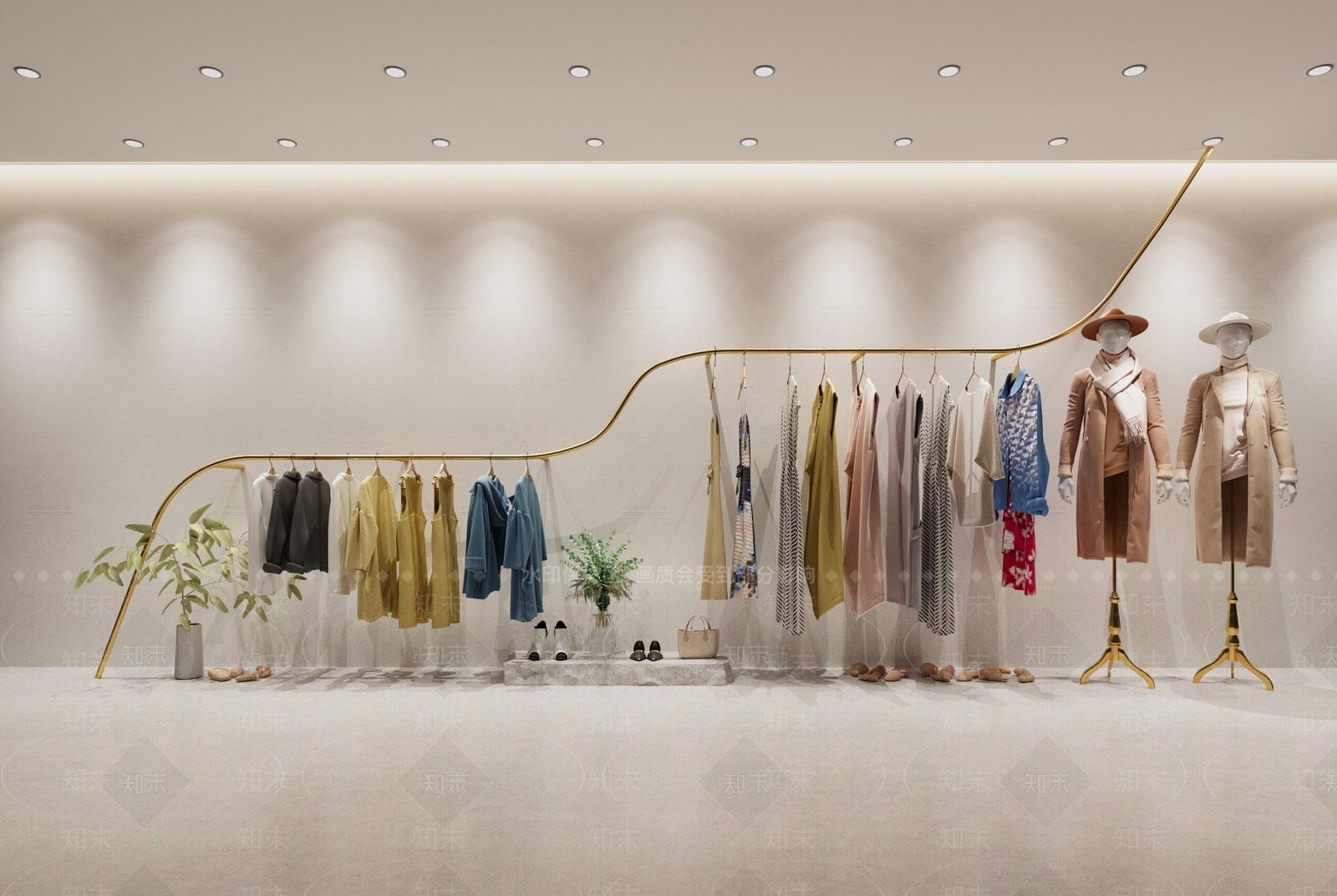 现代简约货架3D模型下载【ID:456976182】