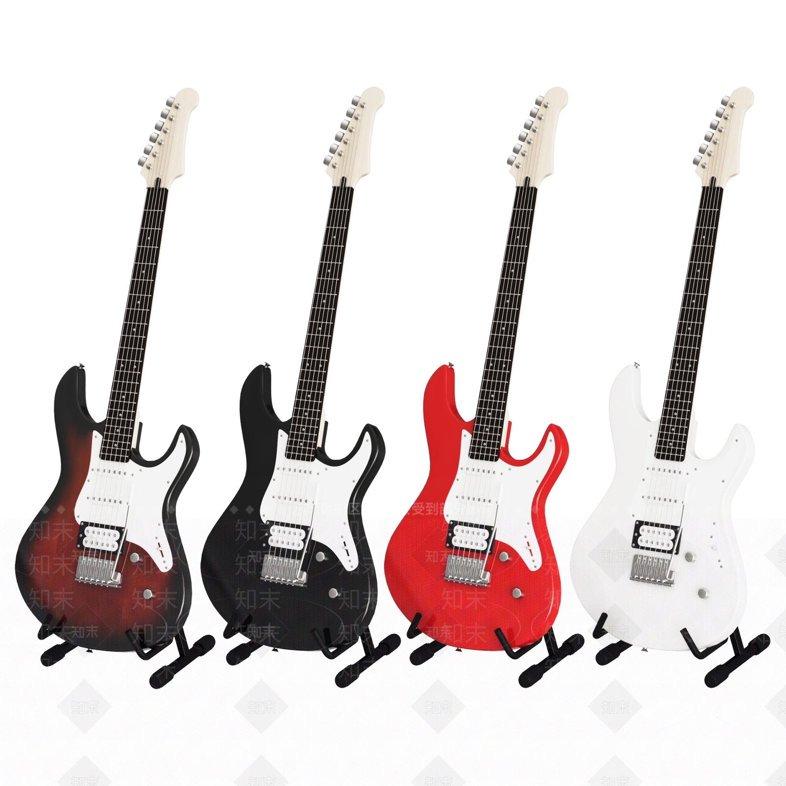 现代音乐电吉他3D模型下载【ID:156993098】