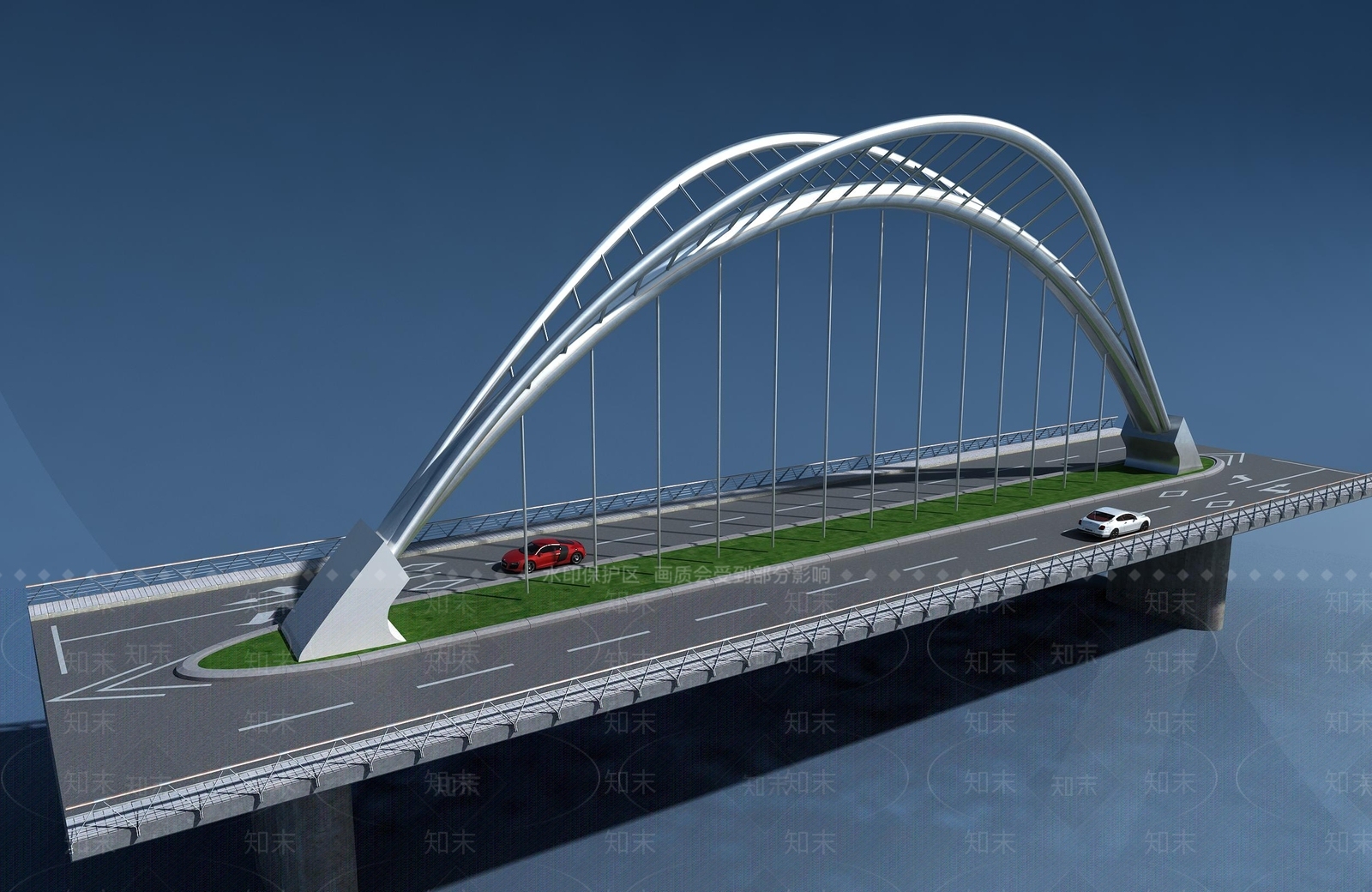 现代桥3D模型下载【ID:657030245】