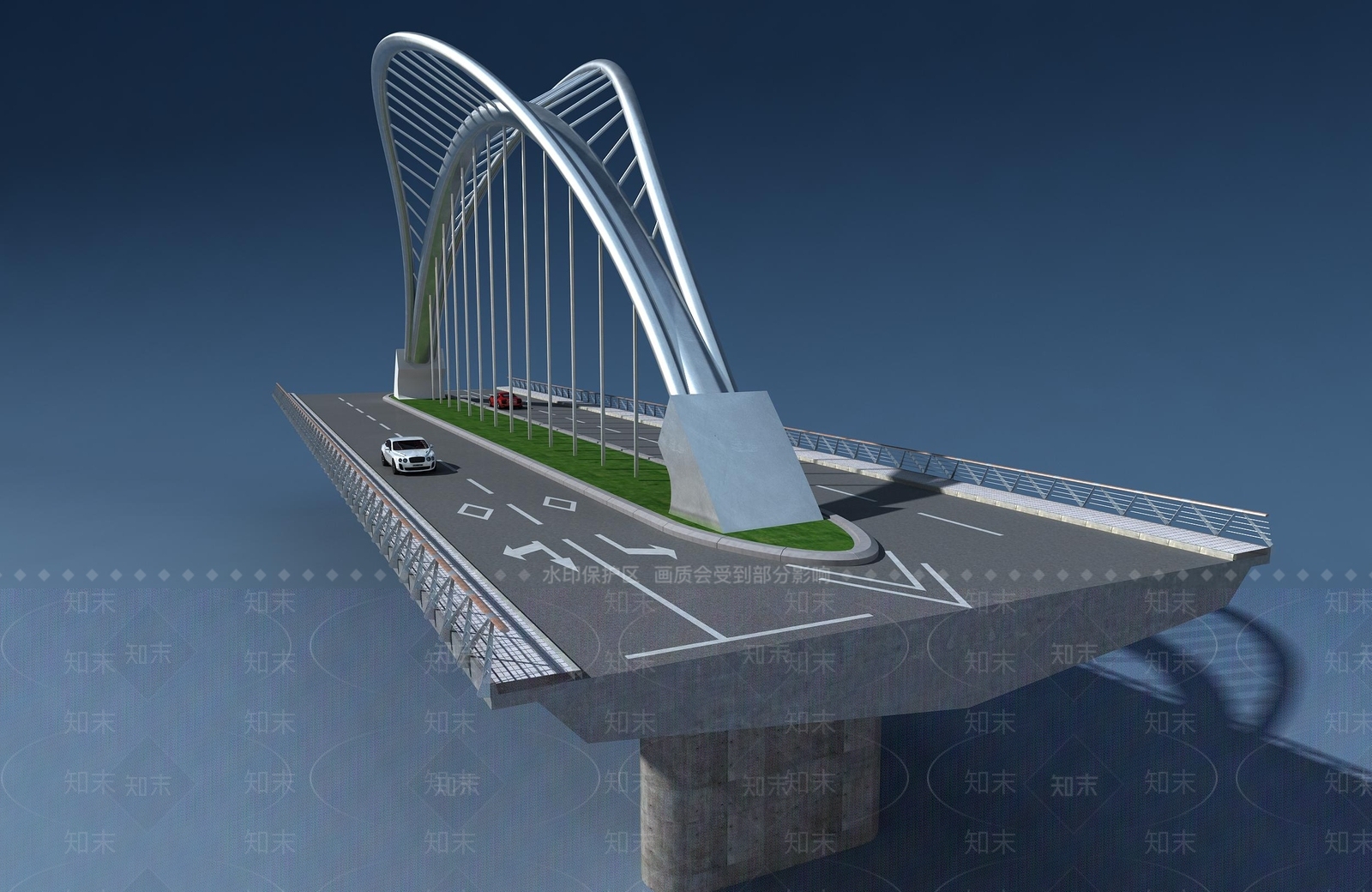 现代桥3D模型下载【ID:657030245】