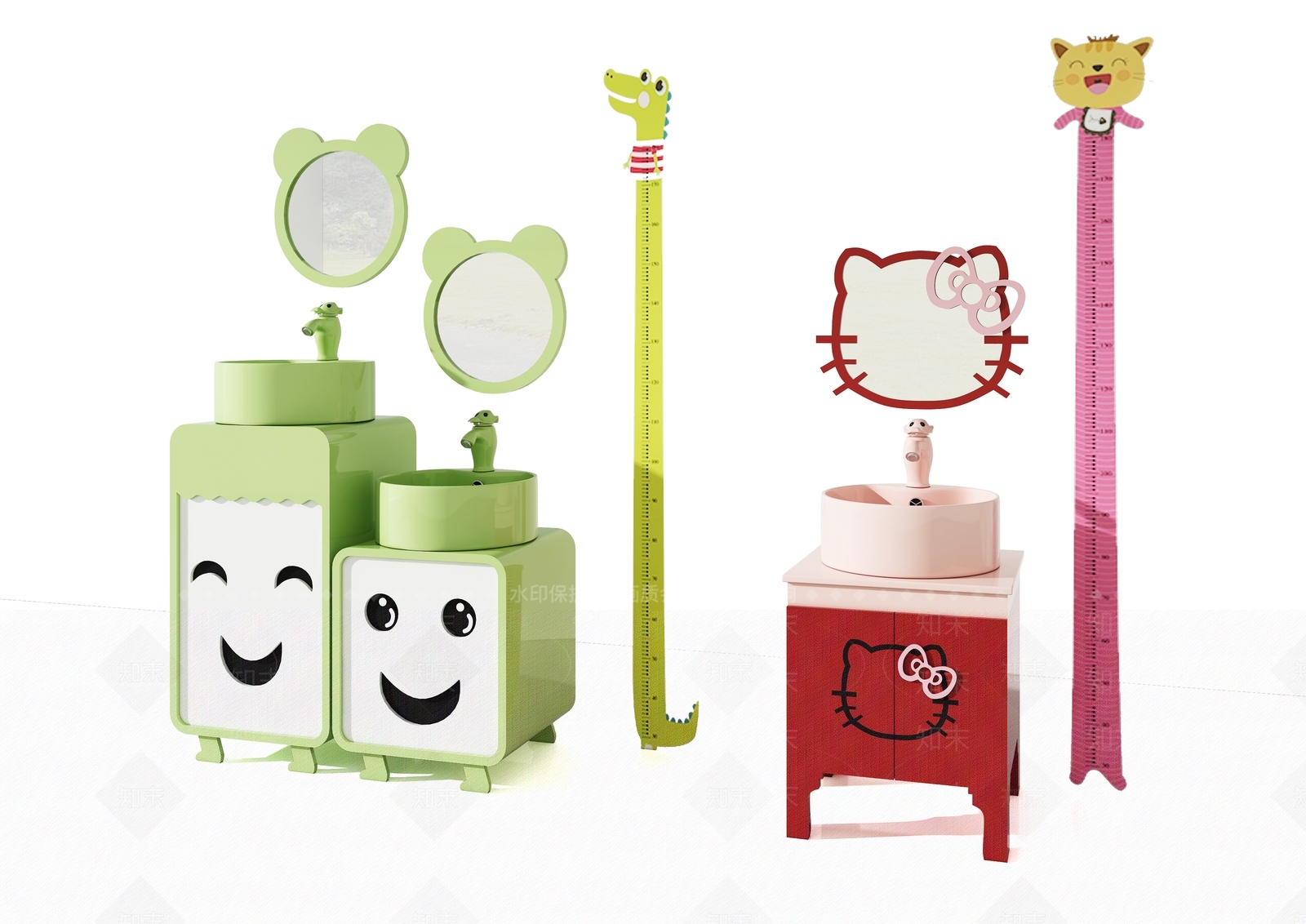 现代儿童台盆3D模型下载【ID:757039799】