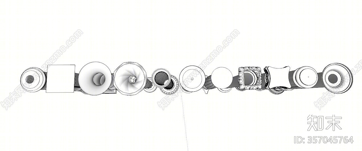 古典风格罗马柱SU模型下载【ID:357045764】
