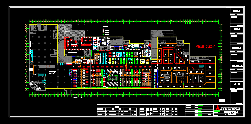 中式大型超市平面图施工图下载【ID:457049340】