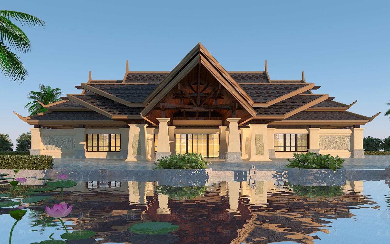 东南亚风格酒店3D模型下载【ID:557089333】
