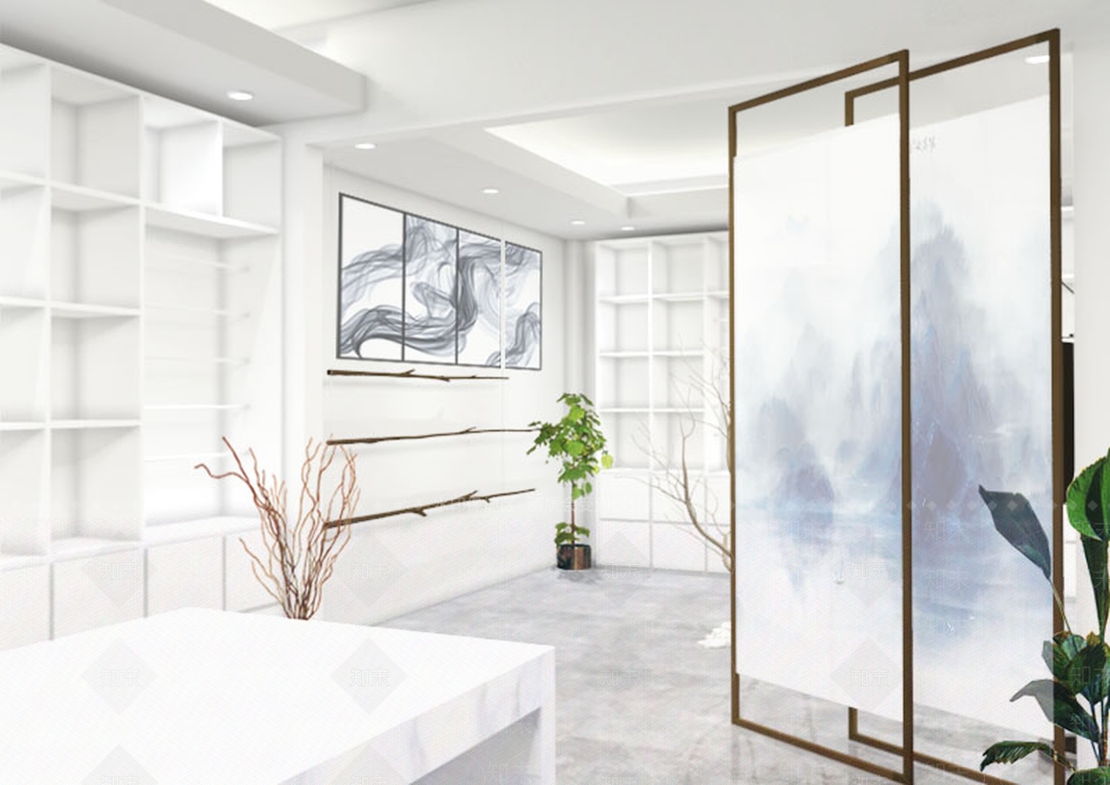 新中式风格其他展厅SU模型下载【ID:257105907】