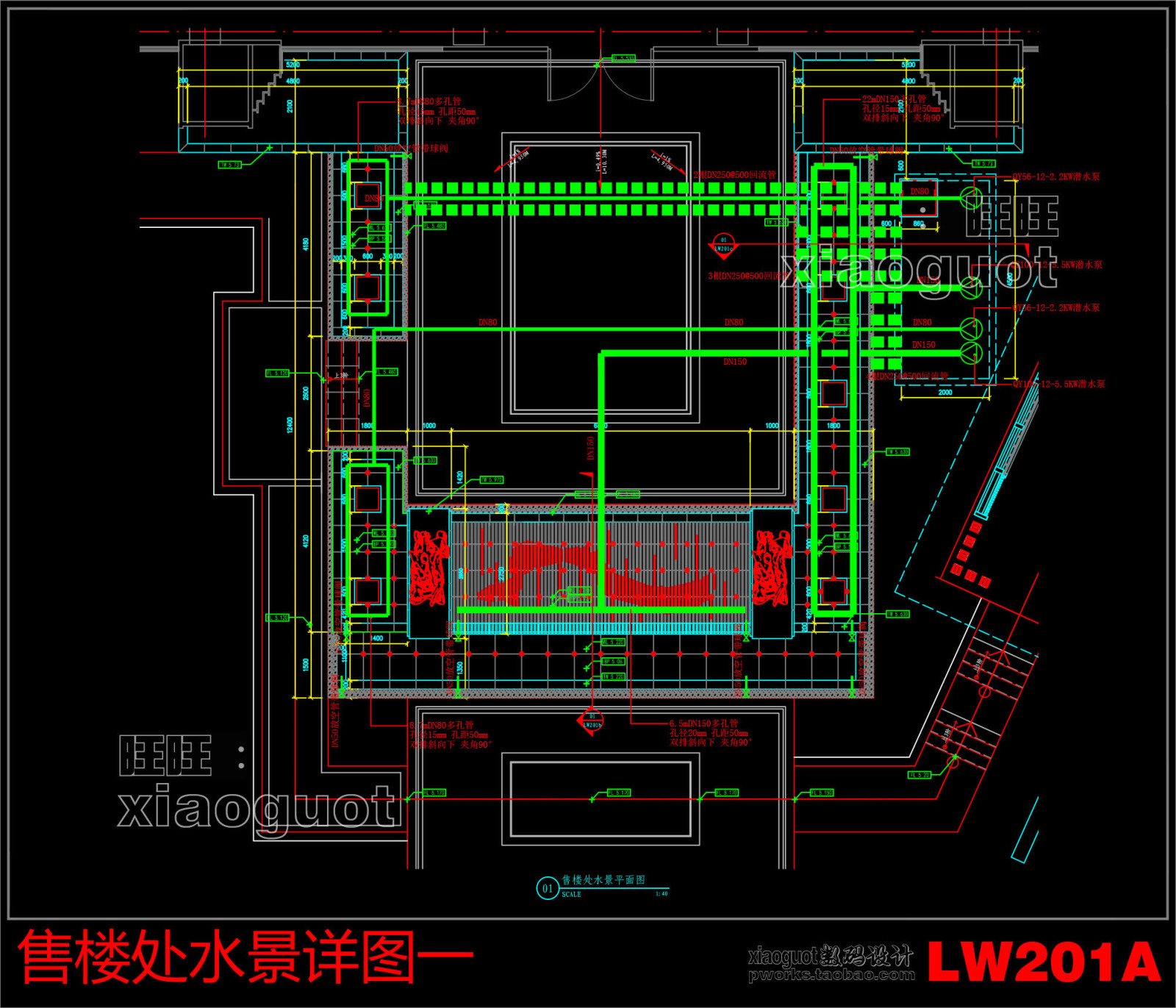 新中式上海某新中式小区园林景观CAD施工图施工图下载【ID:257126495】