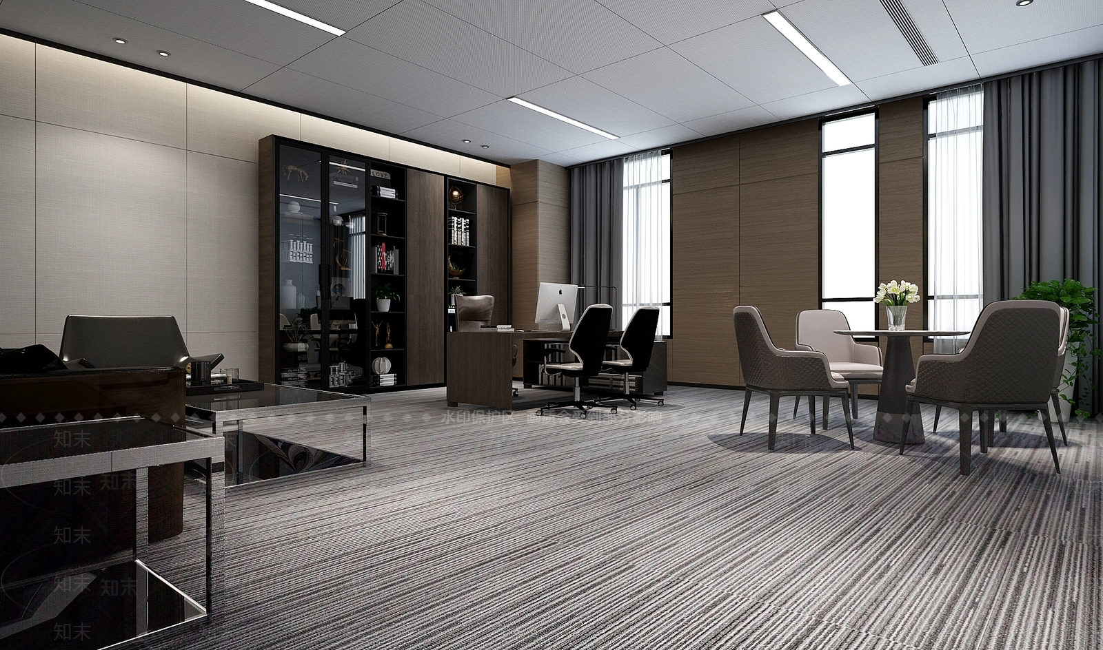 现代高管总裁办公室3D模型下载【ID:757167457】