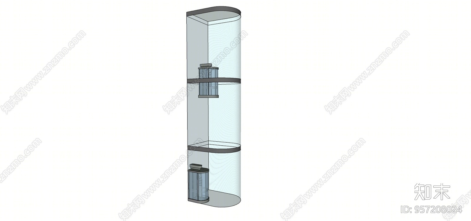 现代风格观光电梯SU模型下载【ID:957208024】