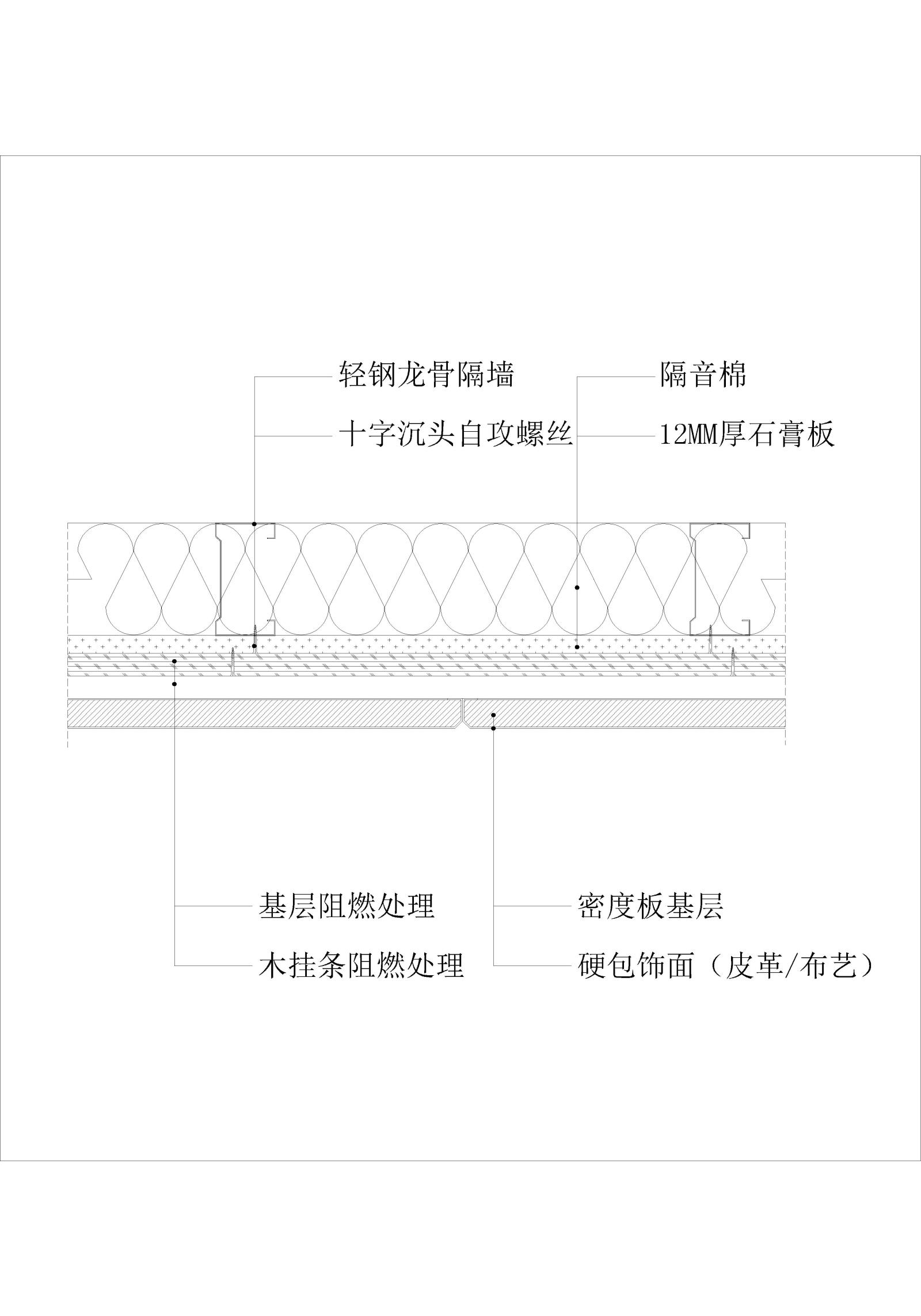 现代墙面工艺节点图cad施工图下载【ID:257256922】