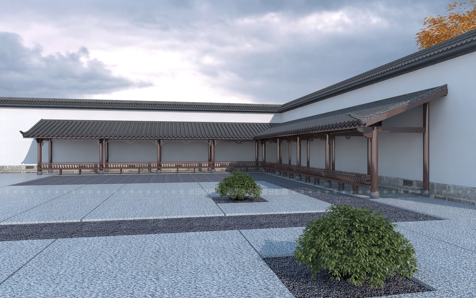 中式古建长廊3D模型下载【ID:557268908】