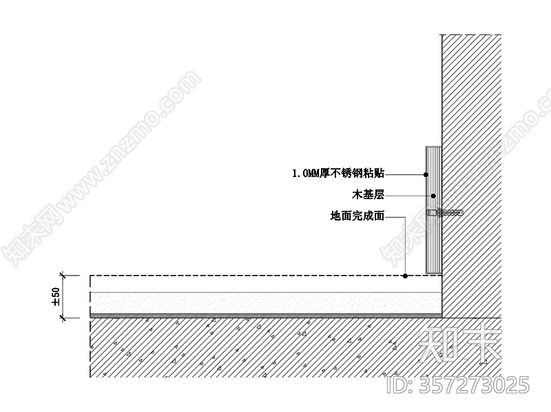 现代金属踢脚节点图施工图下载【ID:357273025】
