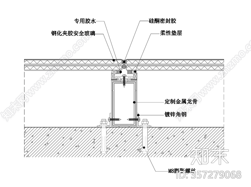 现代玻璃地坪节点图施工图下载【ID:357279068】