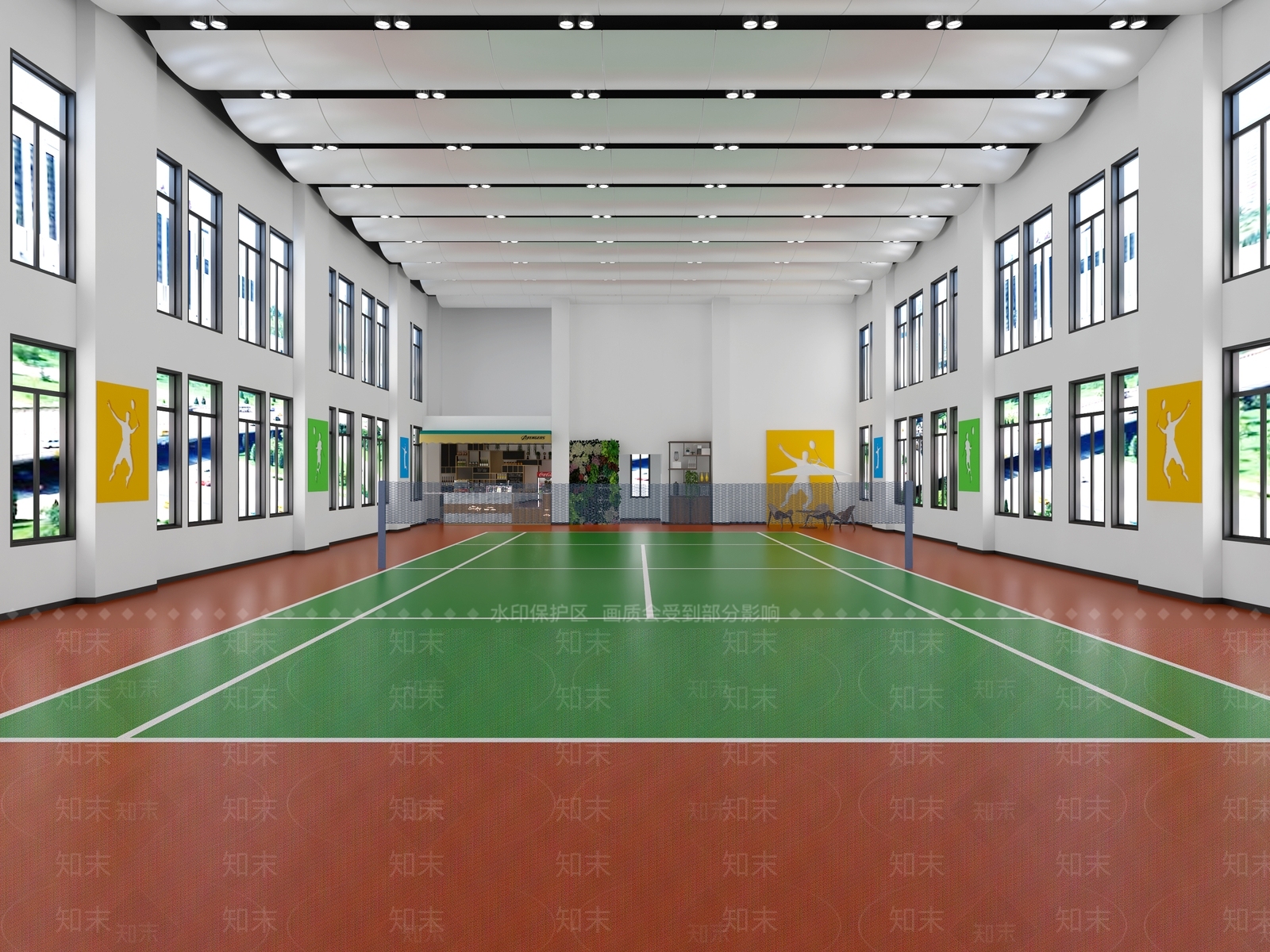 现代网球场3D模型下载【ID:357304631】