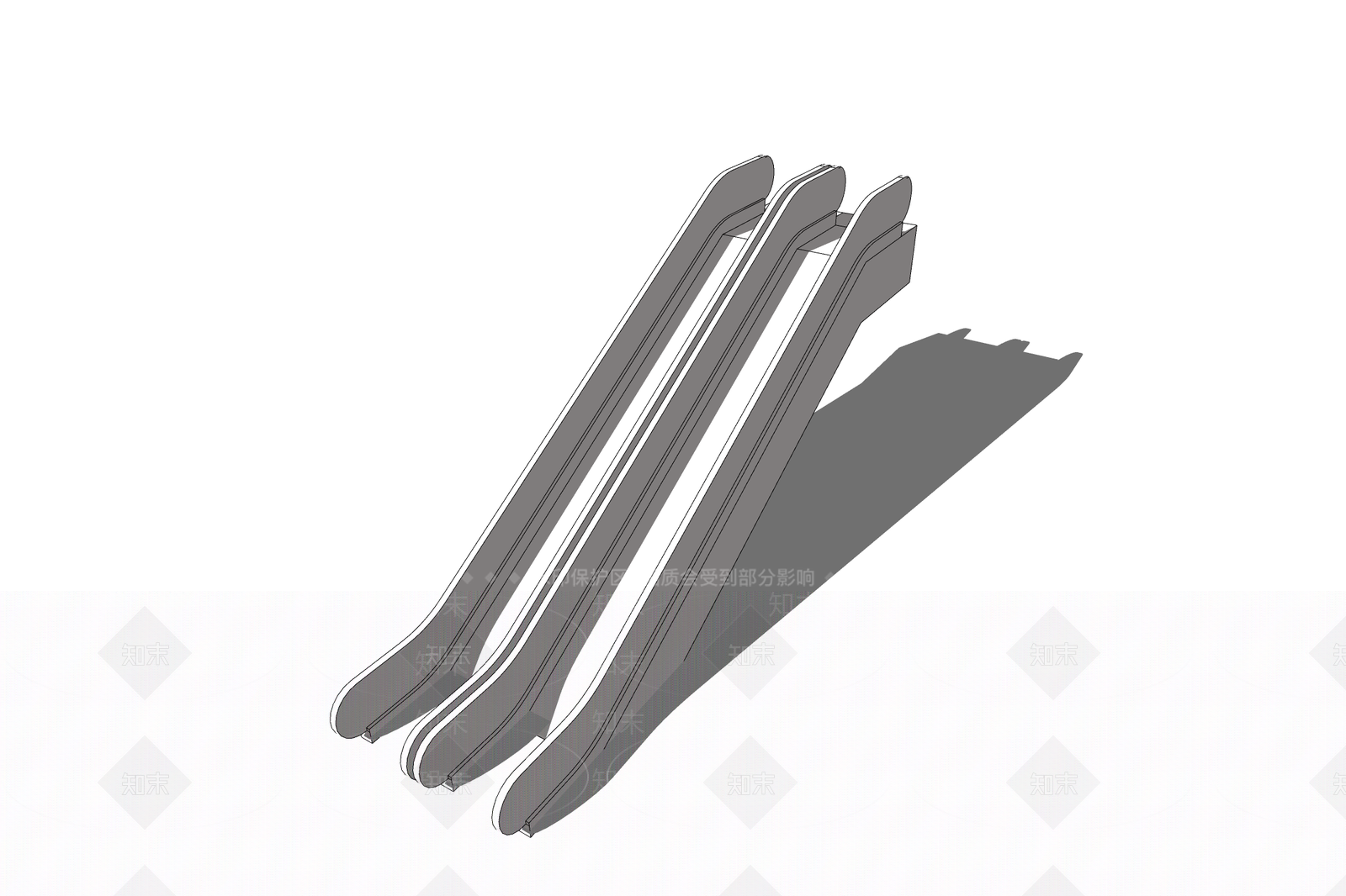 现代风格电动扶梯SU模型下载【ID:457316028】