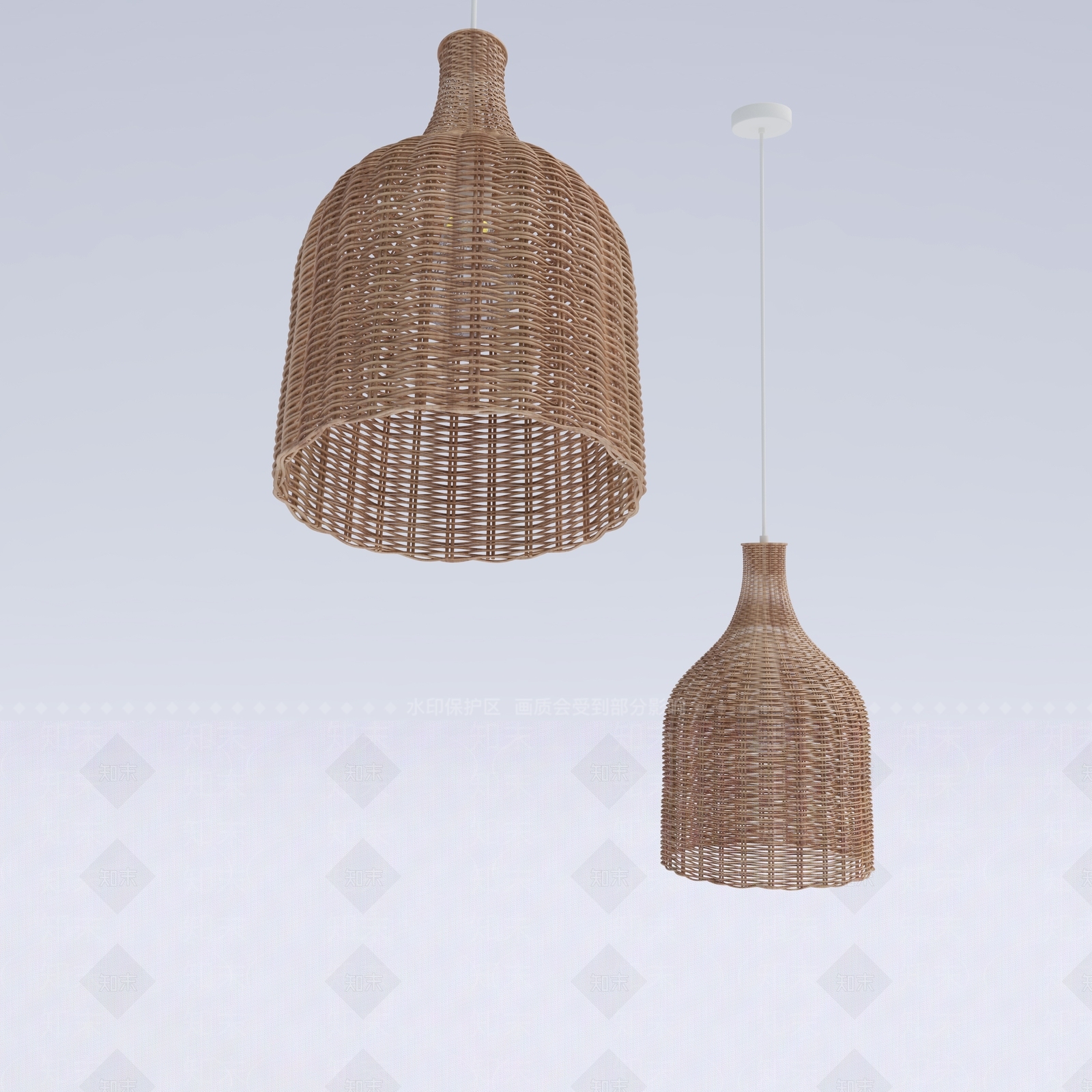 中式客厅吊灯3D模型下载【ID:557318835】