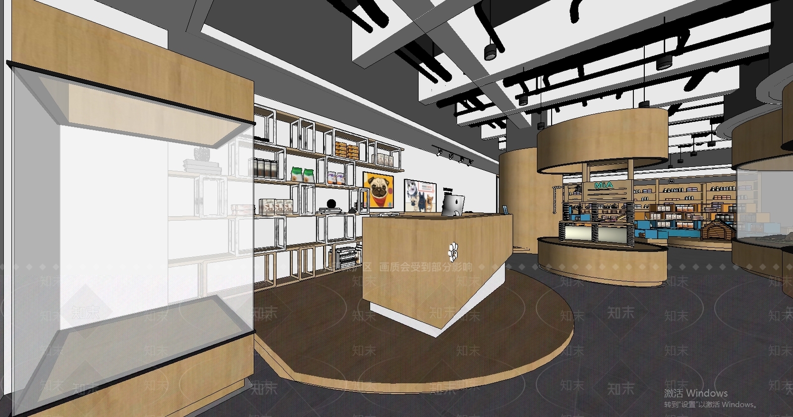 现代风格宠物店SU模型下载【ID:357354262】