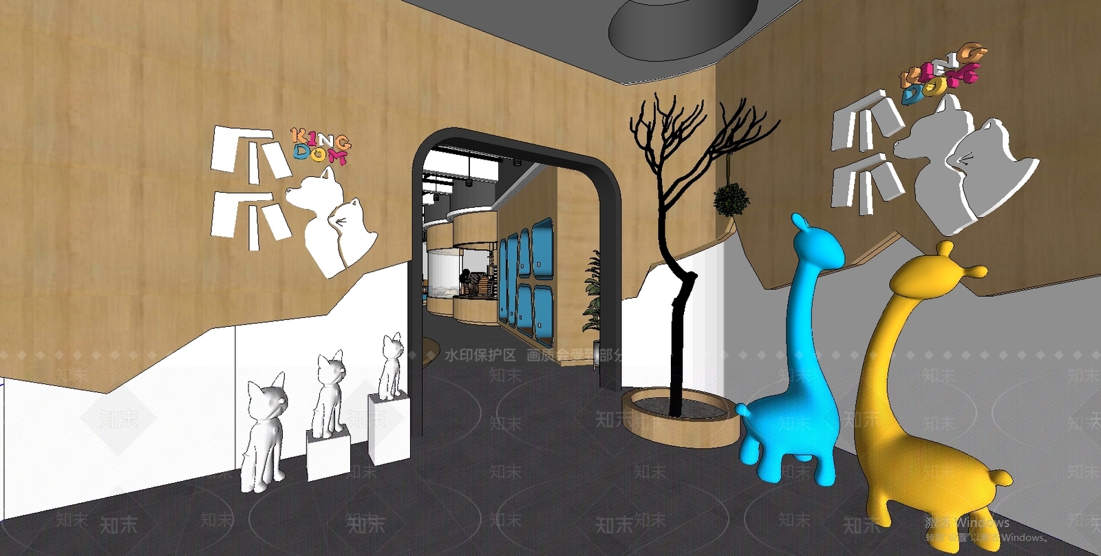 现代风格宠物店SU模型下载【ID:357354262】