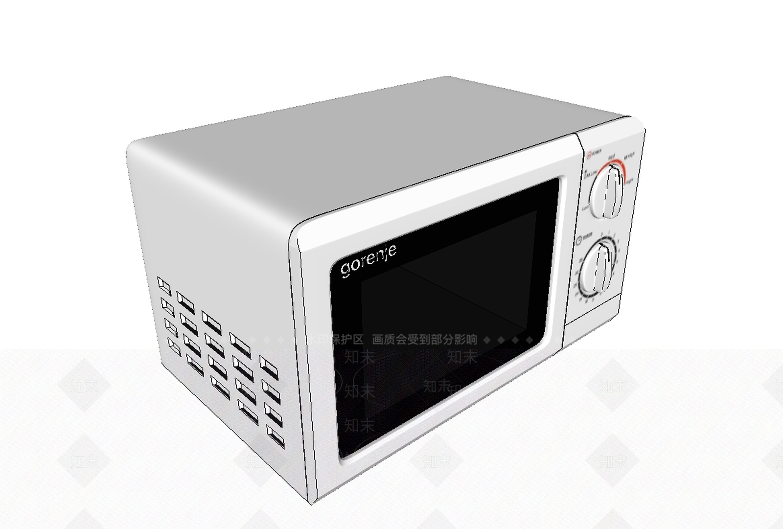 现代风格微波炉SU模型下载【ID:957355662】