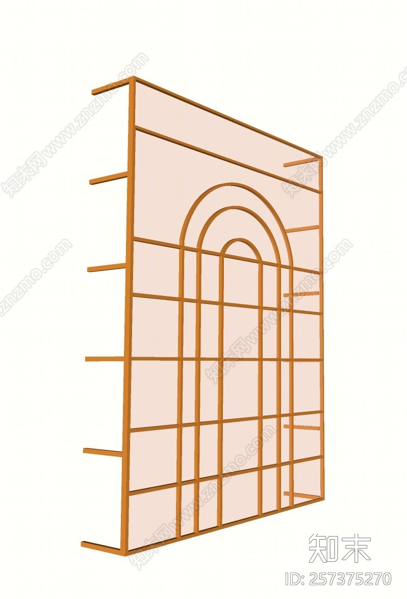 现代风格装饰架SU模型下载【ID:257375270】
