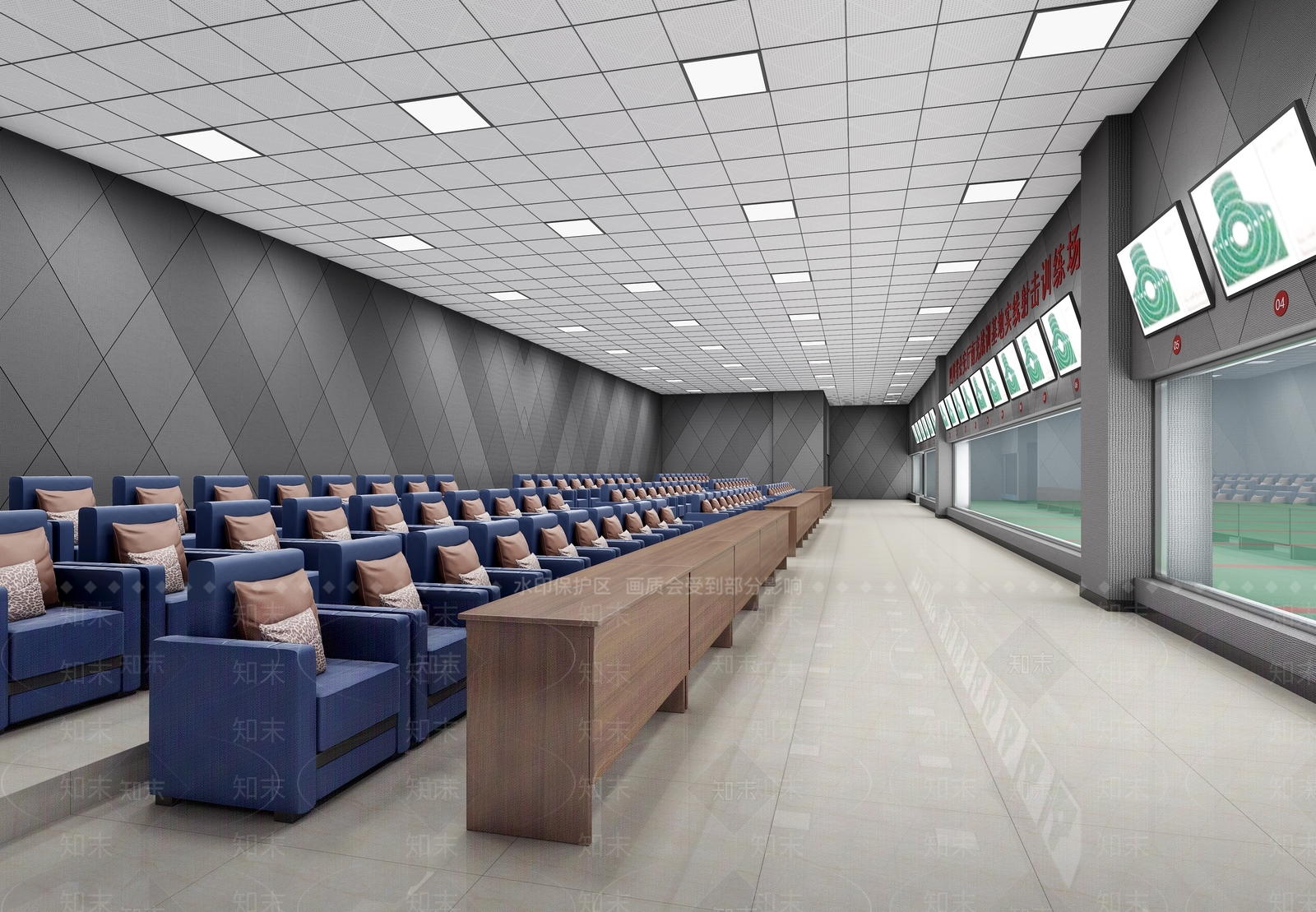 现代射击打靶场训练场3D模型下载【ID:557388073】