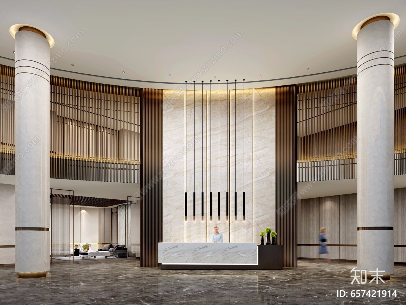 杜康生上海虹桥商务区综合体大堂施工图下载【ID:657421914】