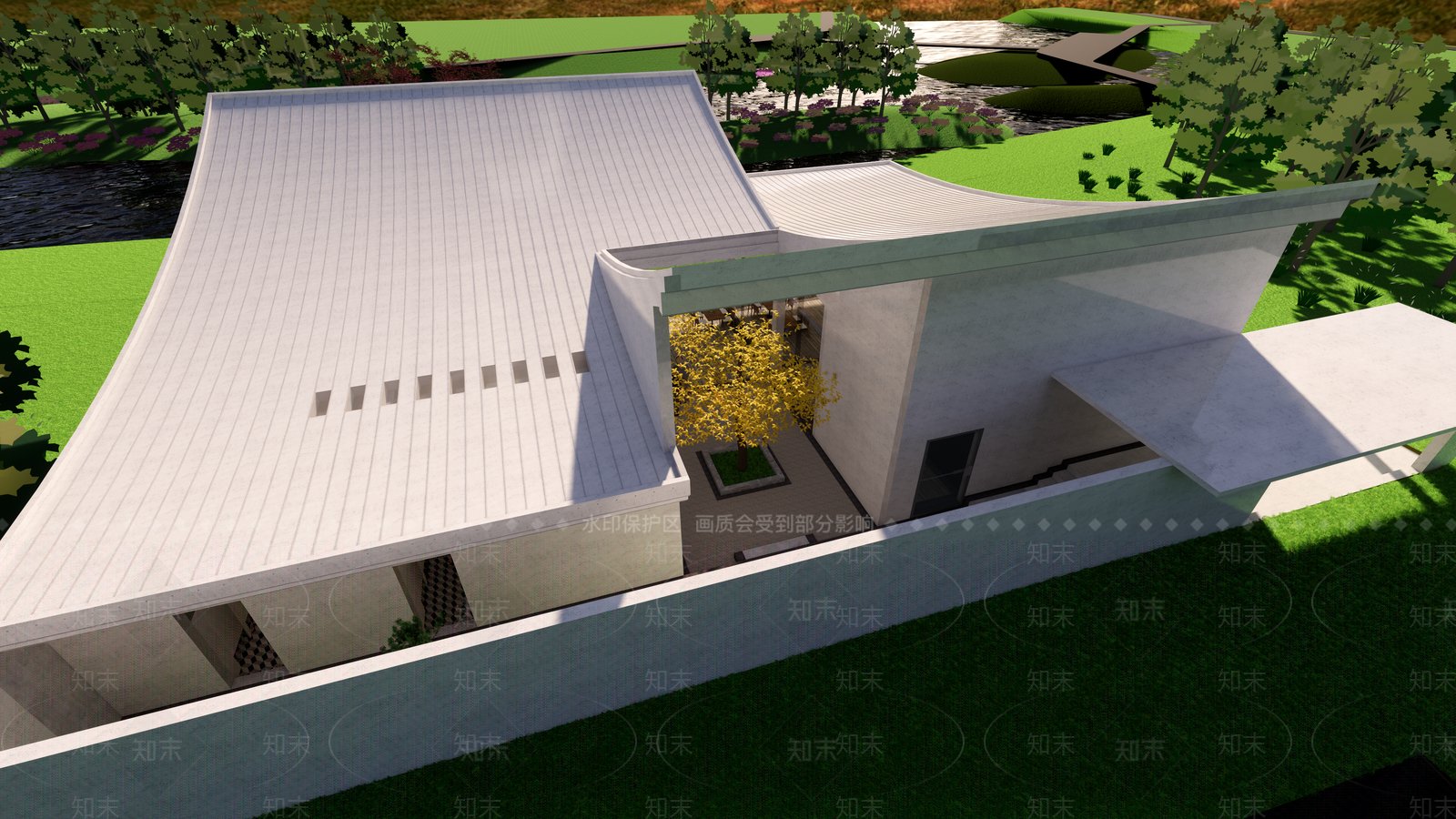 现代风格咖啡馆SU模型下载【ID:457426332】