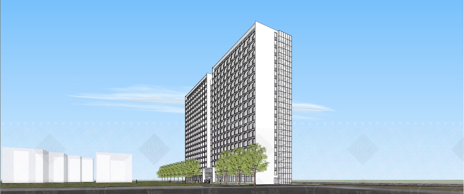 现代风格大学学生宿舍SU模型下载【ID:857436249】